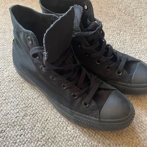 All black converse high tops